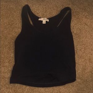 Navy Blue Crop Top